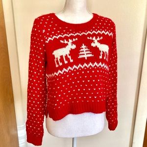 A&F Christmas crop sweater